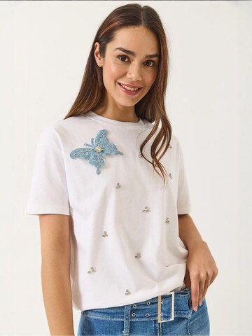 T-shirt Bianco Lucci en blanc : devant