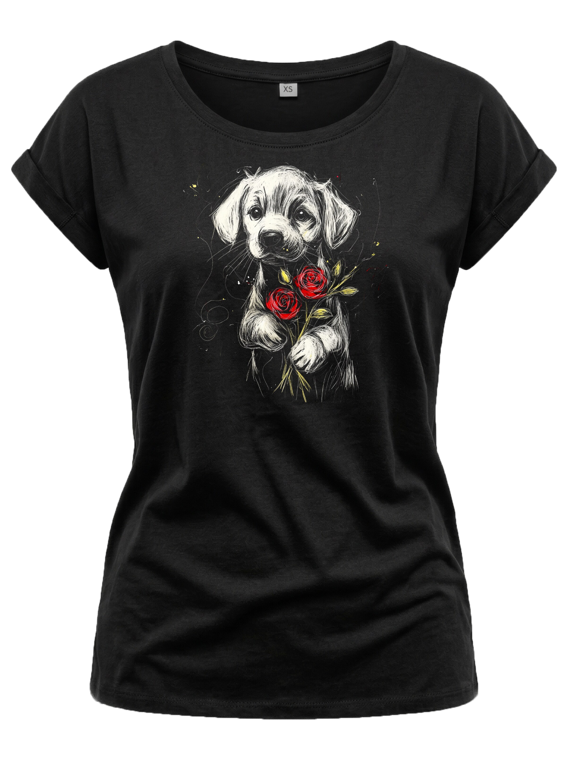 MAKAYA Shirt 'Labrador Rose' in Black