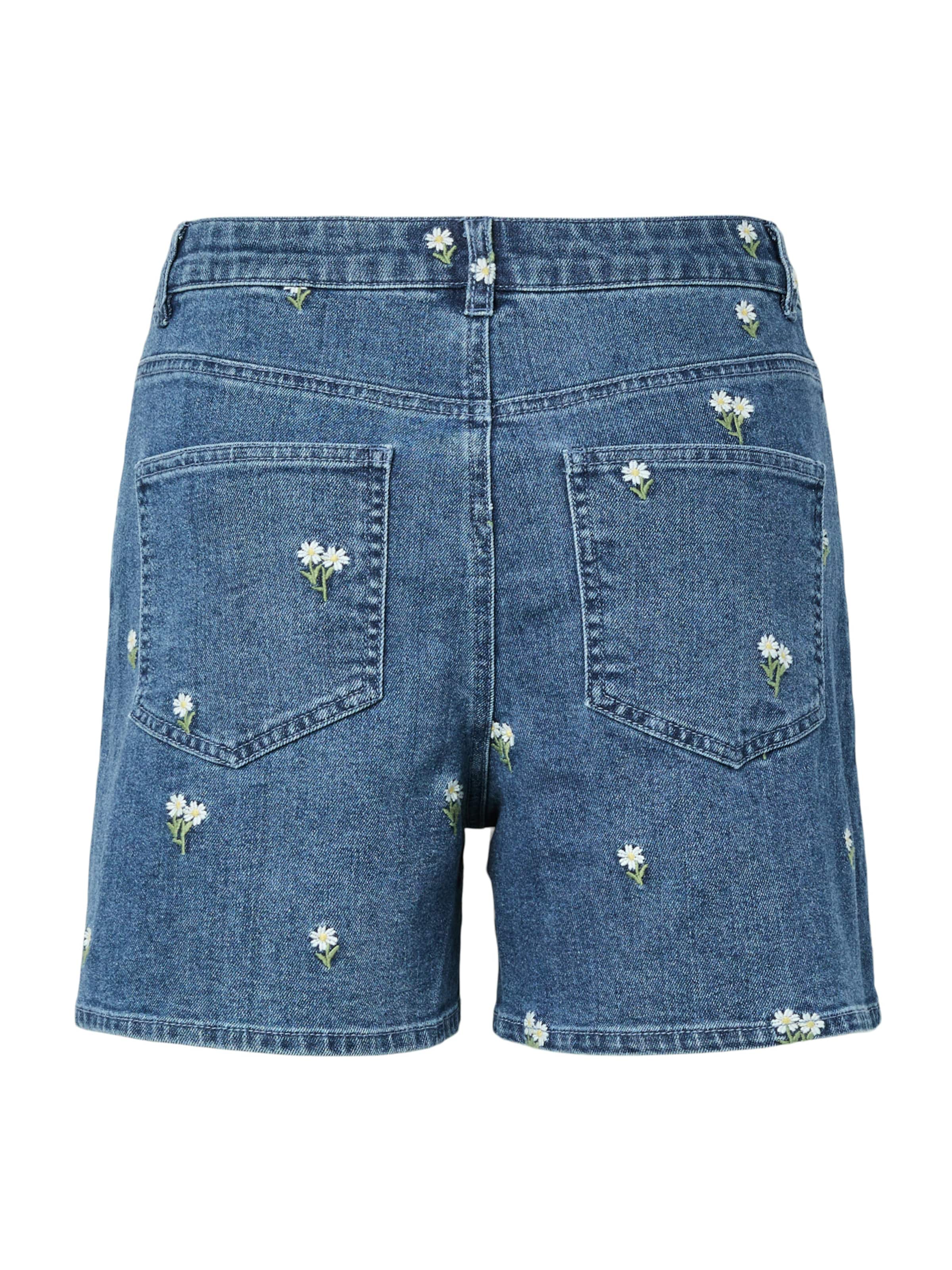 PIECES Loosefit Farkut 'PCFLORA' värissä sininen