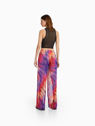 Wide leg Pantaloni de la Bershka pe mov