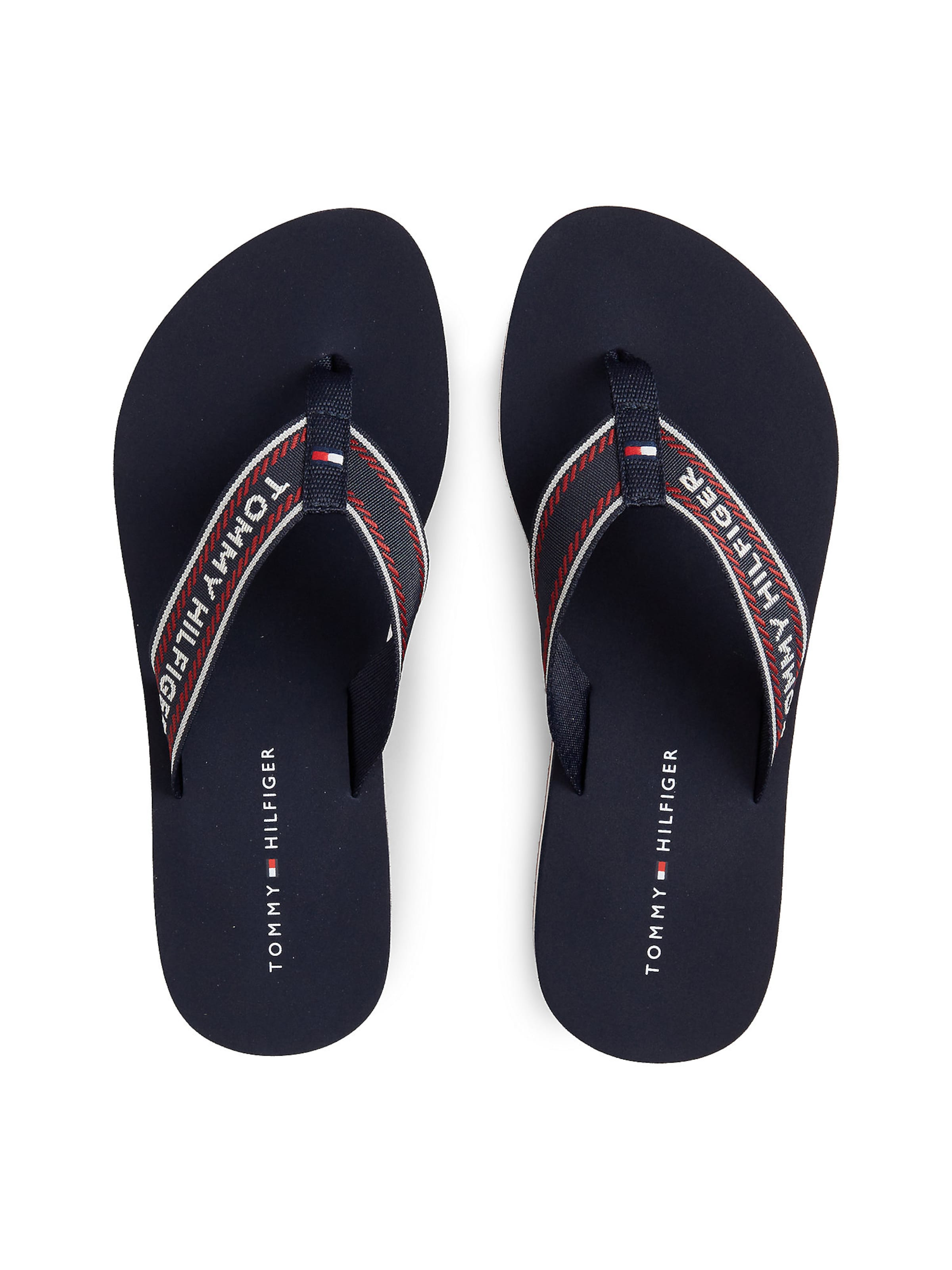 TOMMY HILFIGER Teenslipper in Blauw