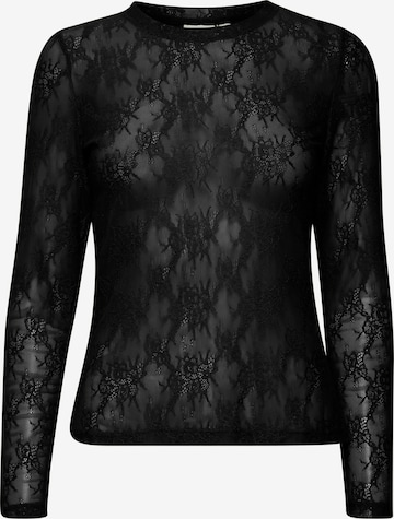 ICHI - Blusa 'JOURNEE' en negro: frente