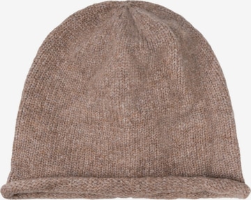 styleBREAKER Mütze 'Oversize Strickbeanie mit Rollrand' in Braun: Vorderseite