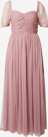 Maya Deluxe Evening Dress in Pink: front