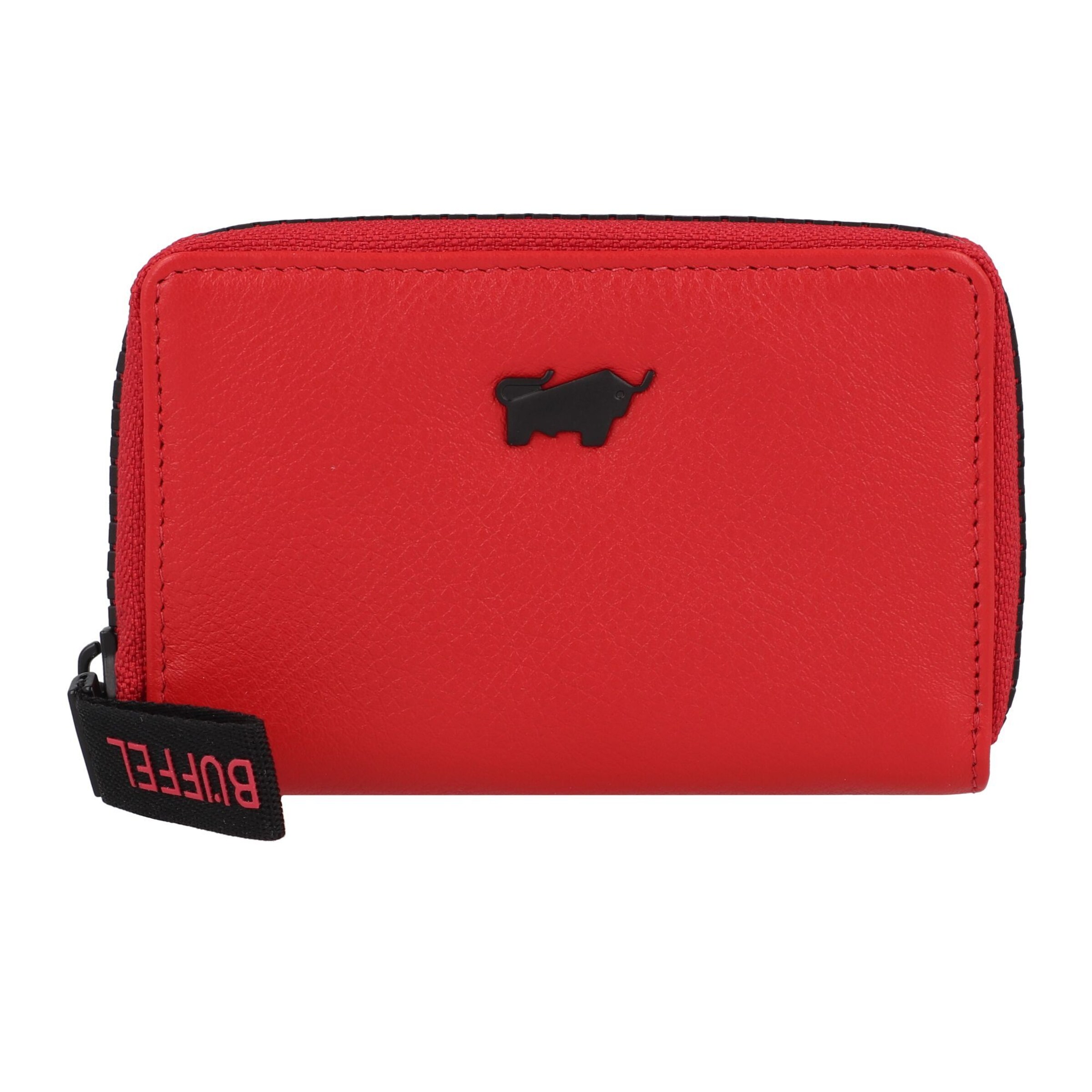 Porte-monnaies 'Capri' Braun Büffel en rouge : devant