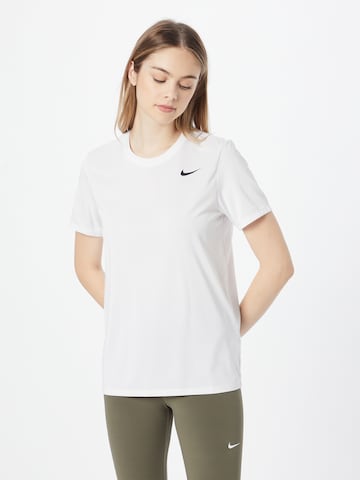 NIKE - Camiseta funcional en blanco: frente