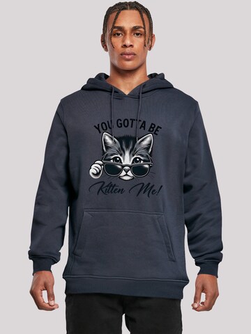 F4NT4STIC Sweatshirt 'Kätzchen You Gotta Be Kitten Me!' in Blau: Vorderseite