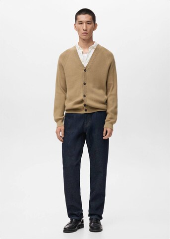 MANGO MAN Strickjacke 'Hodei' in Beige