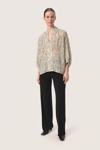 SOAKED IN LUXURY Blus 'Osaka Amily' i beige