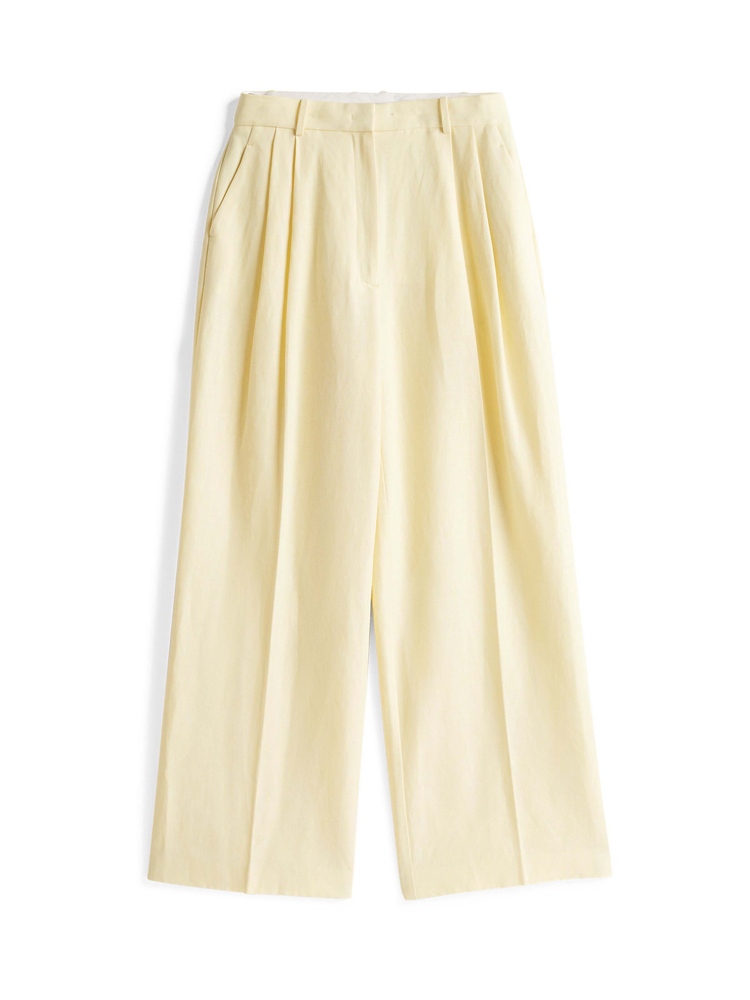Wide Leg Pantalon à pince TOMMY HILFIGER en beige : devant