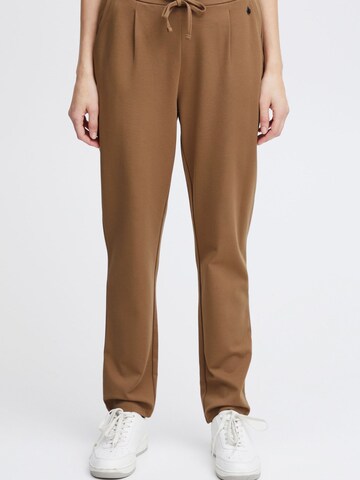 Fransa Tapered Broek in Bruin: voorkant