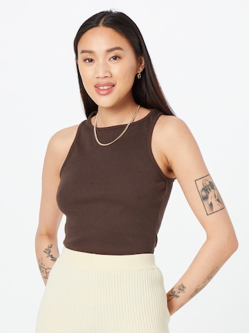 Nasty Gal Top in Brown: front