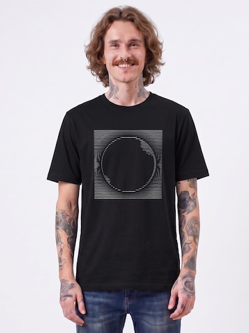 T-Shirt 'Sonnenfinsternis' Watapparel en noir : devant