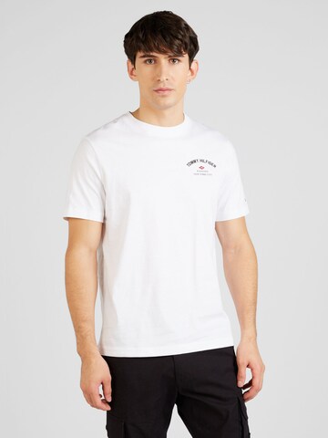 T-Shirt TOMMY HILFIGER en blanc : devant