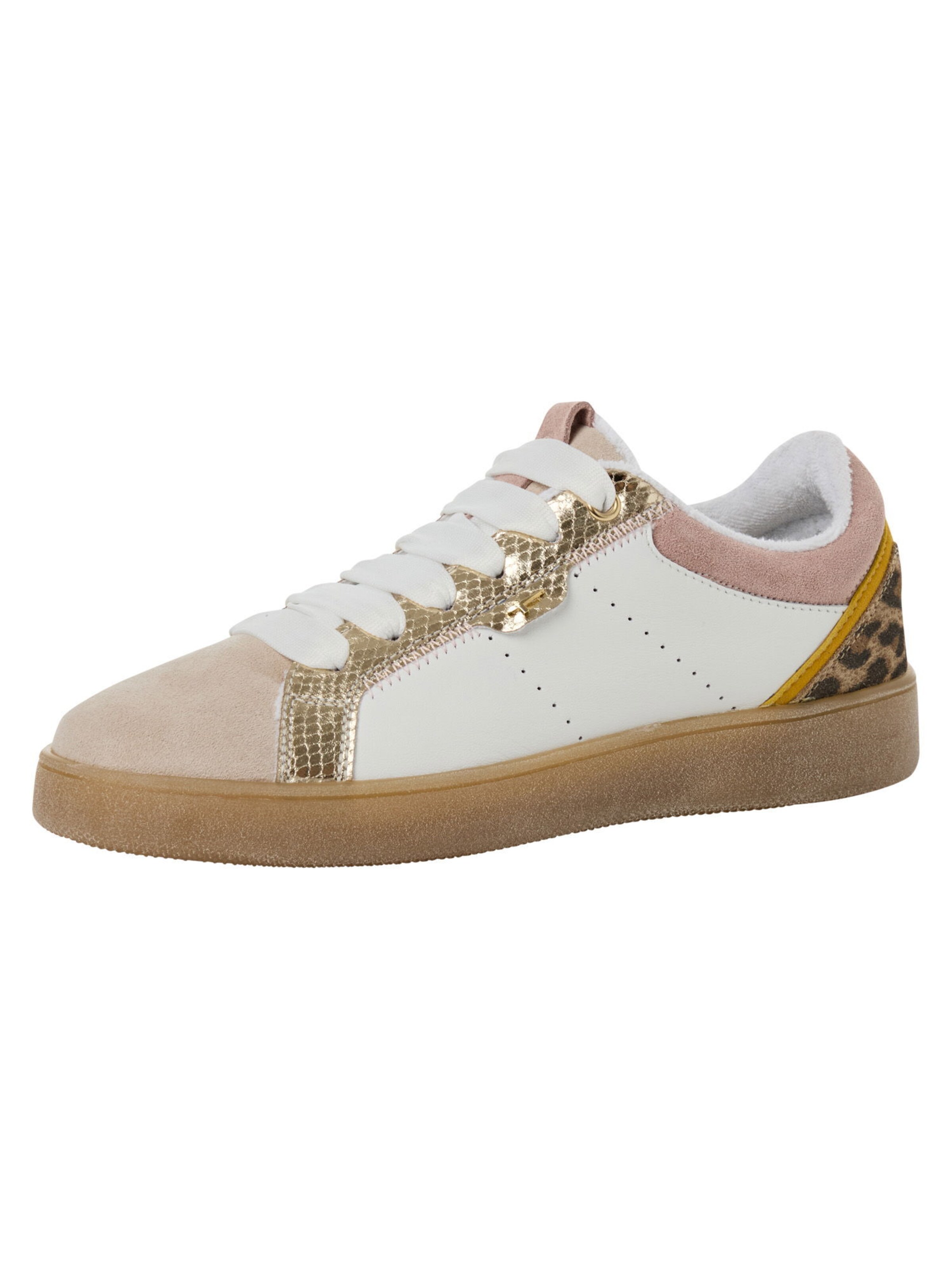 Tamaris Sneaker in beige / braun / gold / weiß, Produktansicht