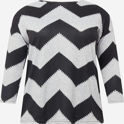 ONLY Carmakoma Pullover 'Alba' in graumeliert / schwarz, Produktansicht