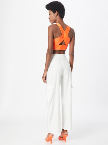 Misspap Boot cut Pleat-front trousers in White