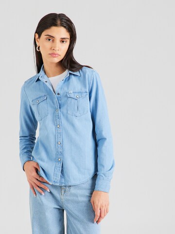 Camicia da donna di Lee in blu: frontale