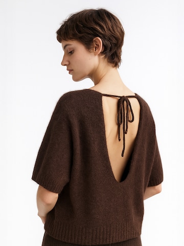 Nudyess Oversizepullover 'Como' in Braun