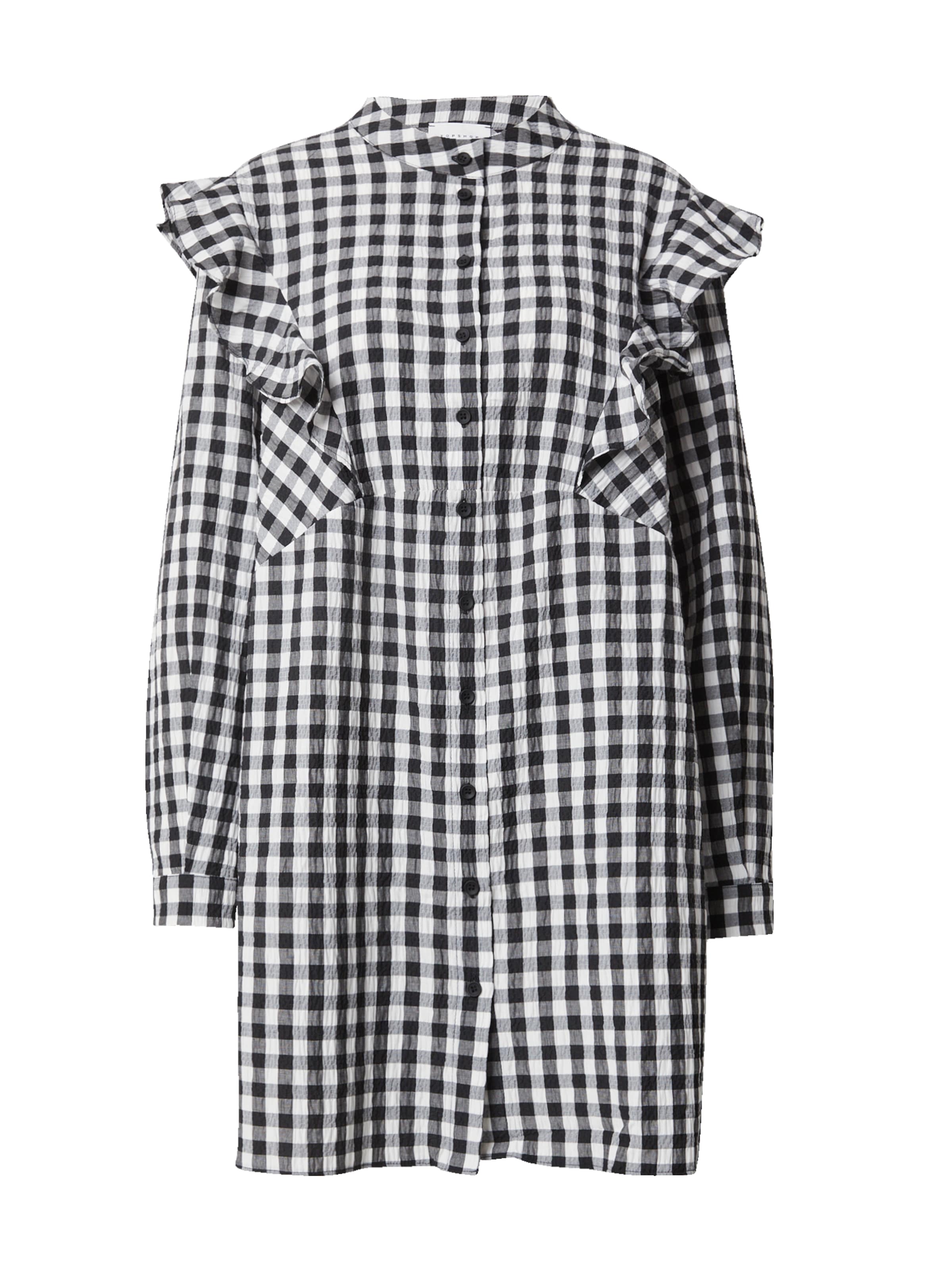 TOPSHOP Košilové šaty – černá: přední strana