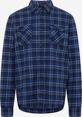 Ragwear Button Up Shirt in Blue: front