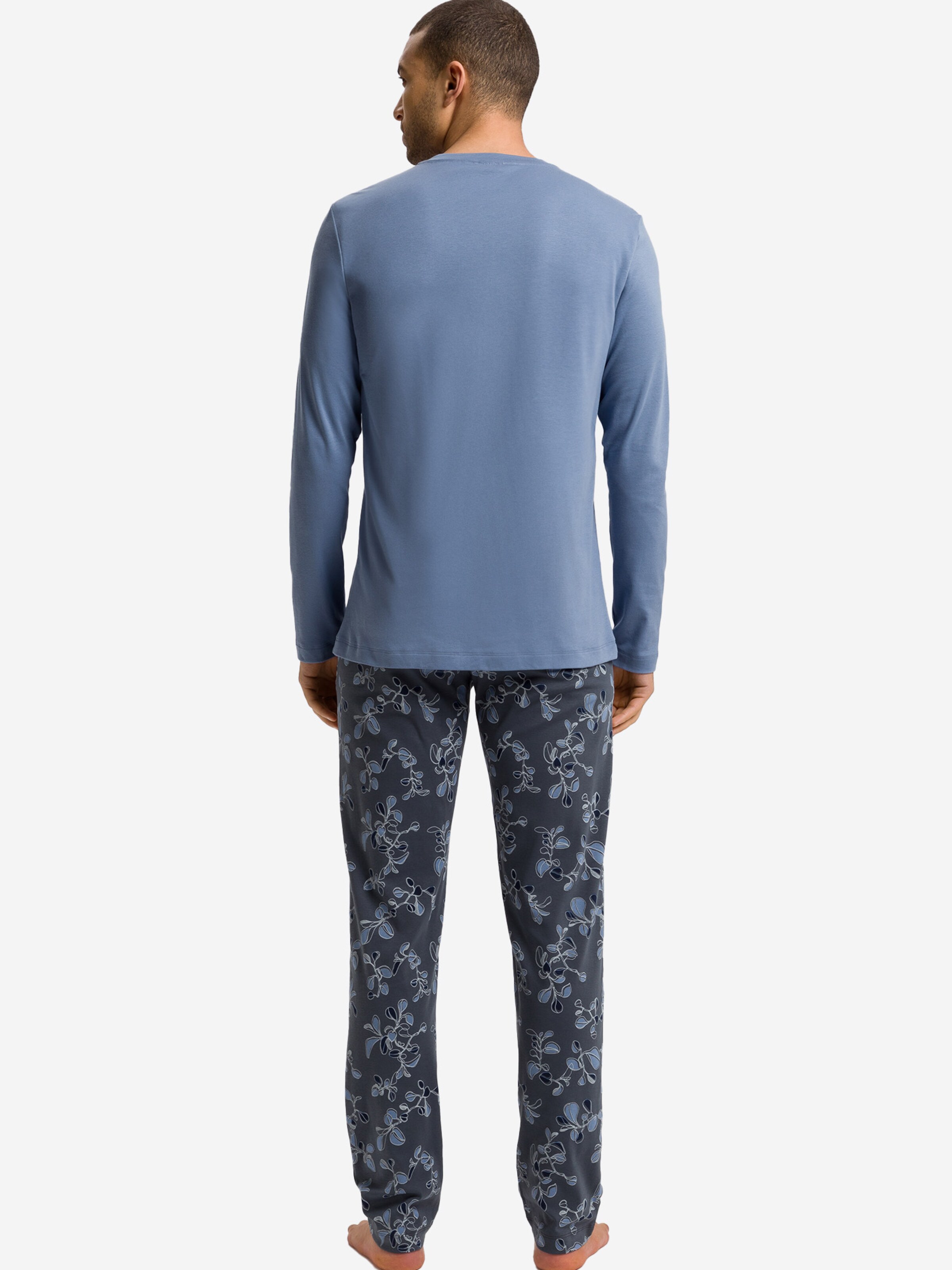 Hanro Pajamas long ' Night & Day ' in Blue