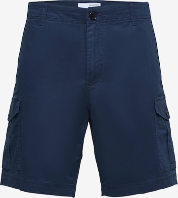 SELECTED HOMME Regular Cargo Pants in Blue: front