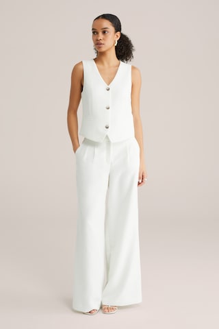 WE Fashion Wide Leg Hose in Weiß