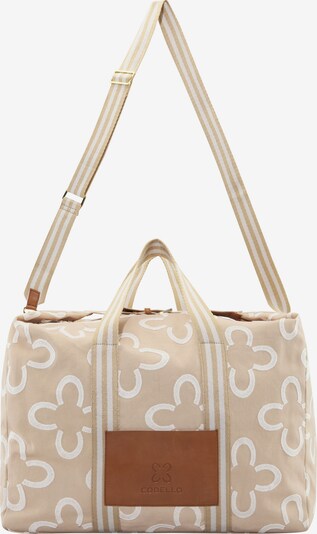 CODELLO Weekender mit Logo-Print aus Canvas in beige, Produktansicht