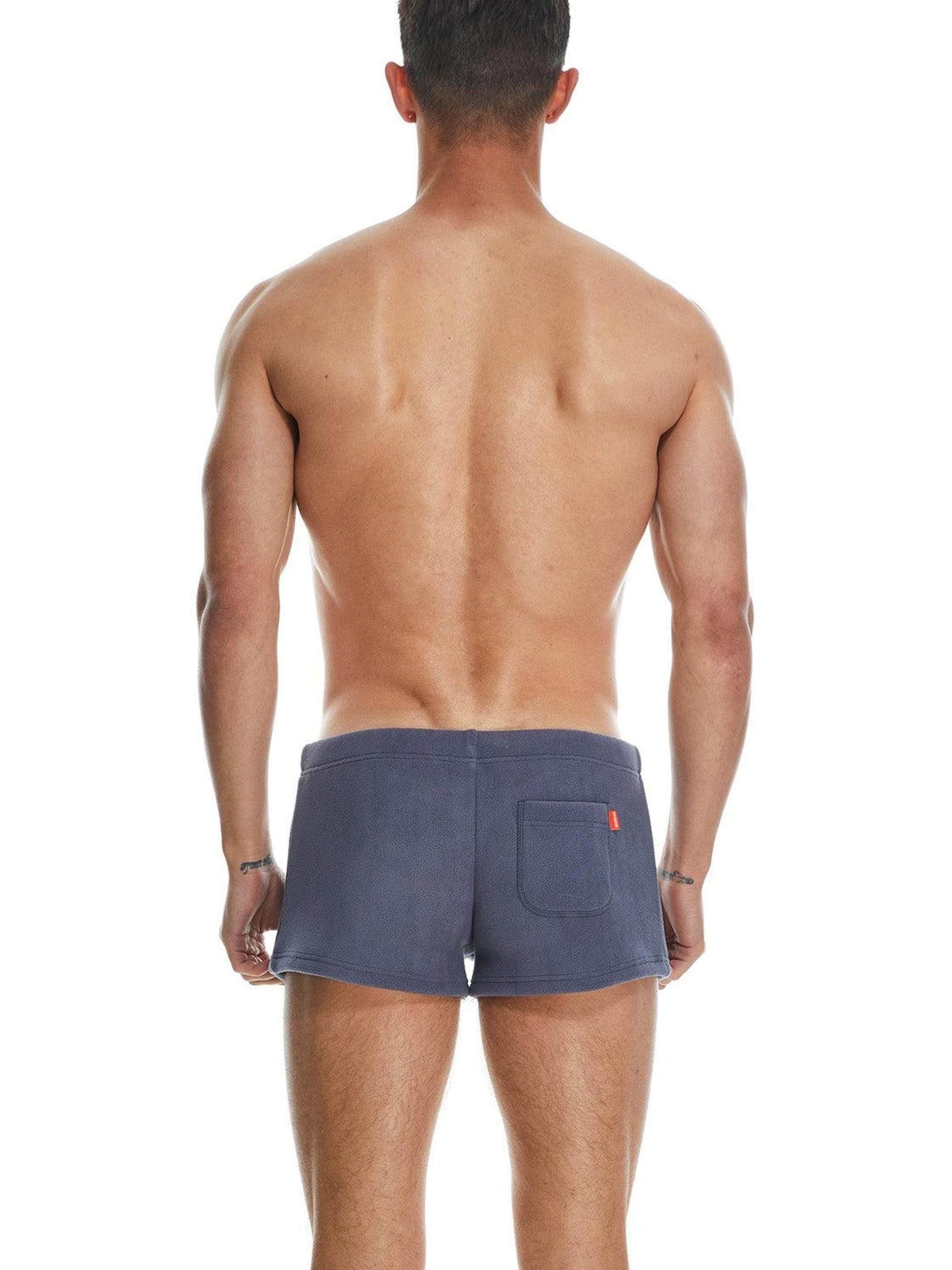 SEOBEAN Slim fit Workout Pants 'Solid Polar Fleece Shorts' in Purple