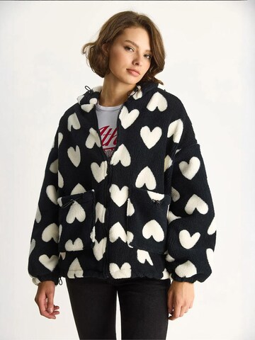 Giacca di mezza stagione di Bianco Lucci in nero: frontale