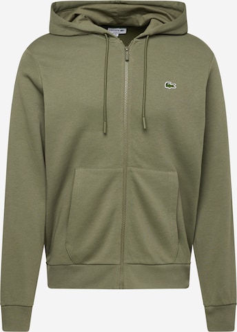 LACOSTE Sweatvest in Groen: voorkant