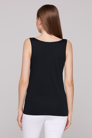 Soccx Top mit Label Print in Blau