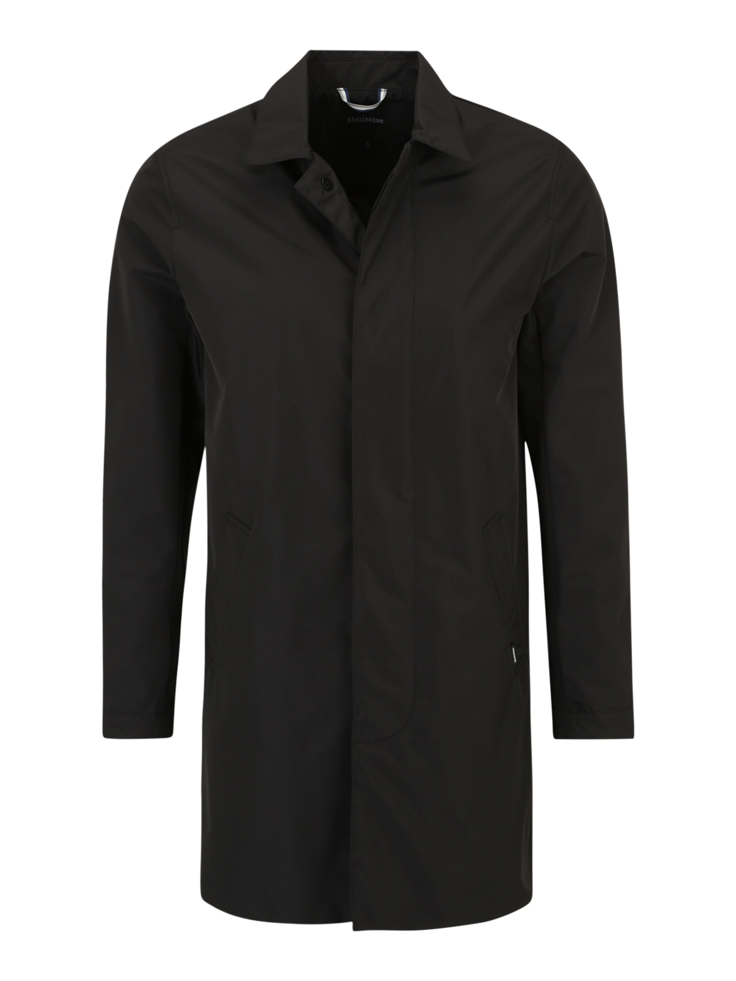 Matinique Mantel 'Mac Miles' in Schwarz: Vorderseite