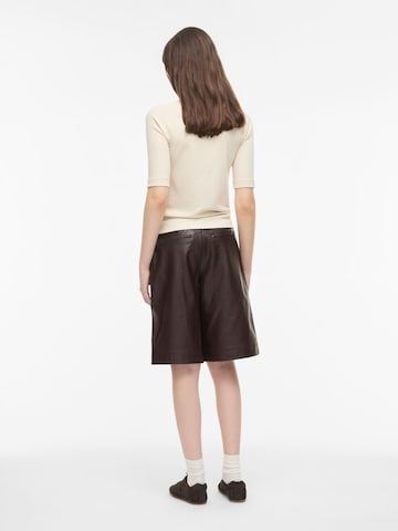 ROUGE EDIT - Pierna ancha Pantalón en marrón