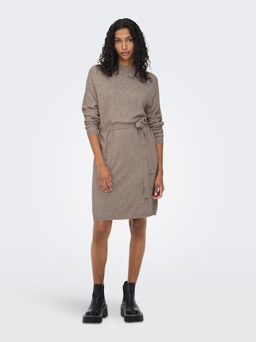 ONLY Knitted dress 'Leva' in Beige: front