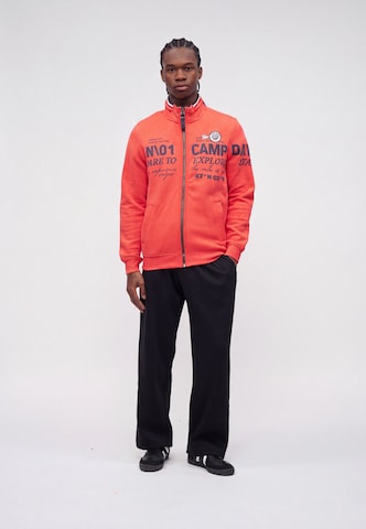 CAMP DAVID Sweatjakke i orange