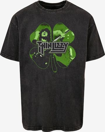 Merchcode T-Shirt 'Thin Lizzy - Shamrock Infil' in Schwarz: predná strana