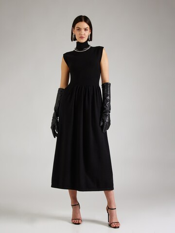 Warehouse Pletené šaty - Čierna: predná strana