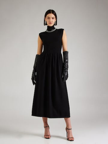 Robes en maille Warehouse en noir : devant