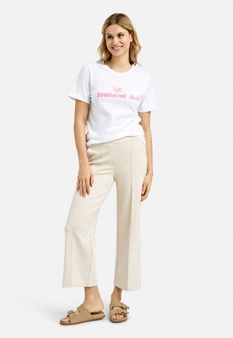 Smith&Soul T-Shirt Rundhals mit Stickerei in Weiß