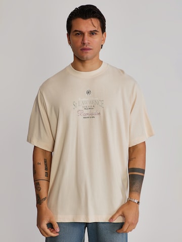 Maglietta di SikSilk in beige: frontale