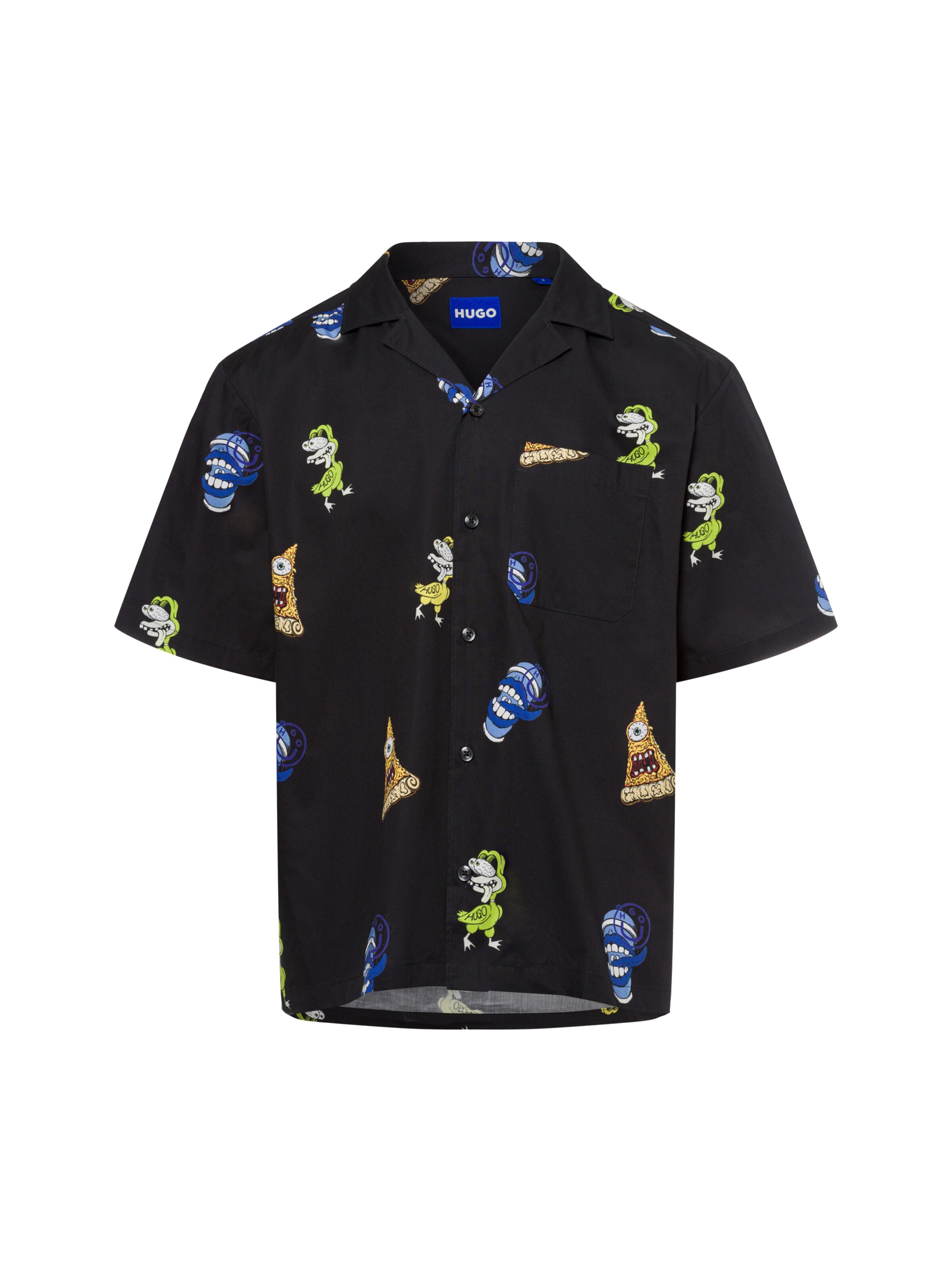 HUGO Comfort Fit Hemd 'Eligino ' in Schwarz: Vorderseite