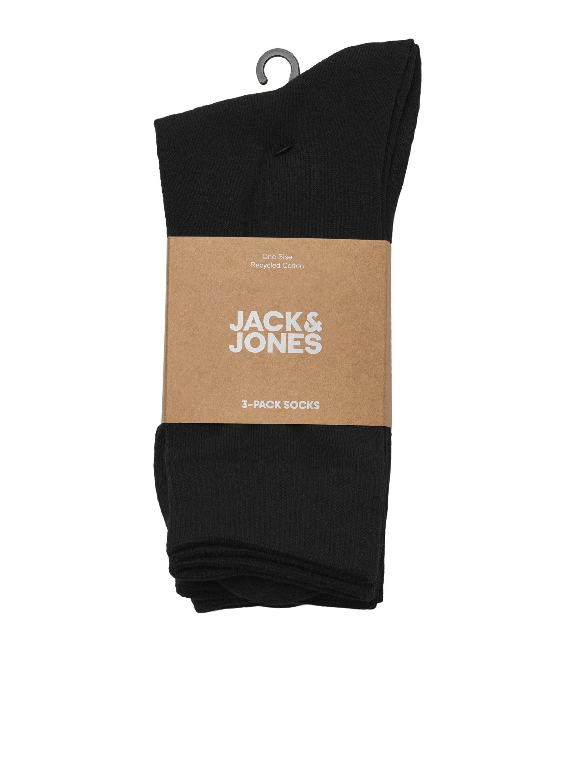 JACK & JONES Κάλτσες 'JACORDINARY SOCKS 3 PACK' σε μαύρο