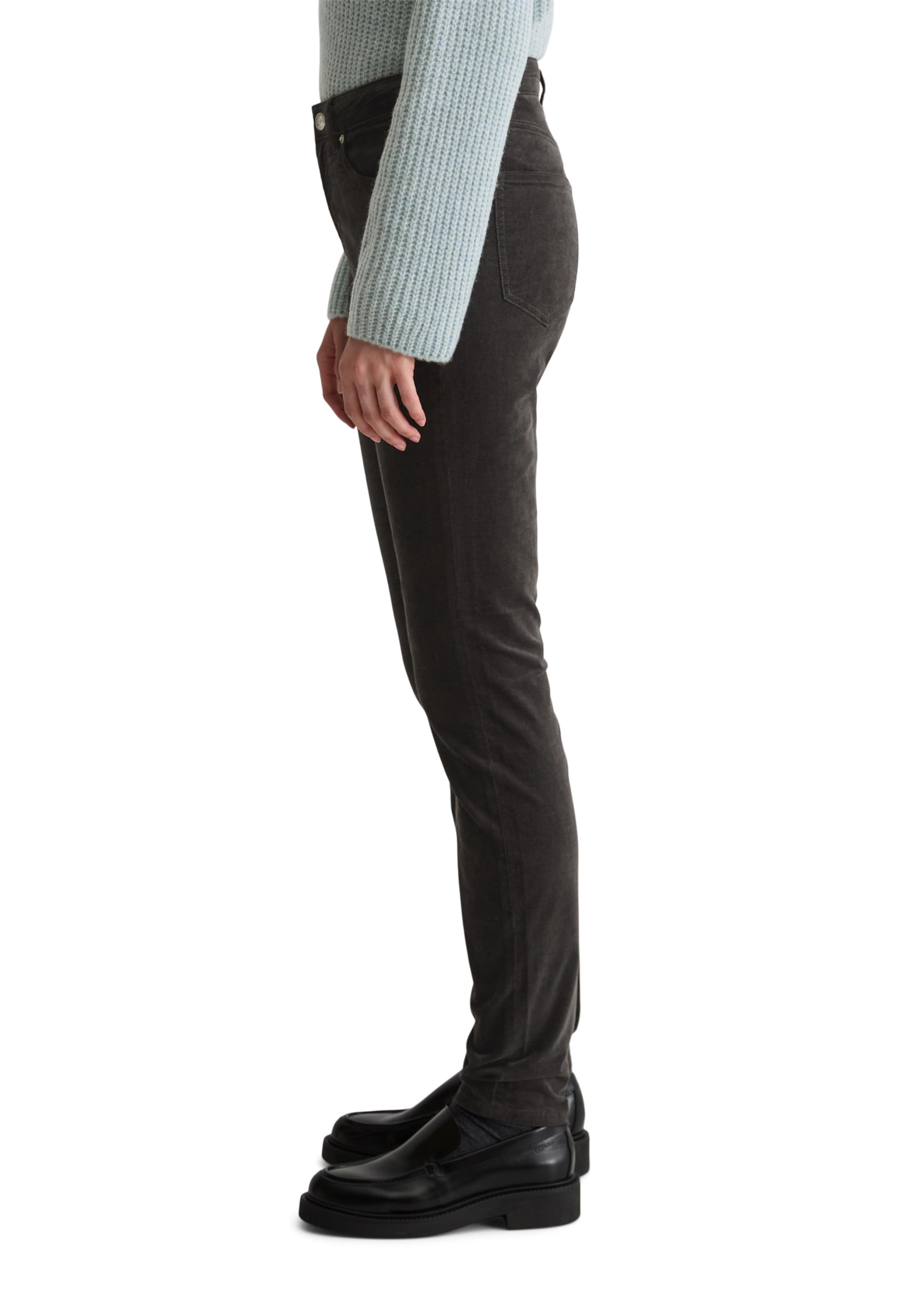 Marc O'Polo Slim fit Trousers 'Alkea' in Grey