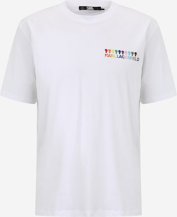 Karl Lagerfeld T-Shirt 'Pride' in Weiß: predná strana