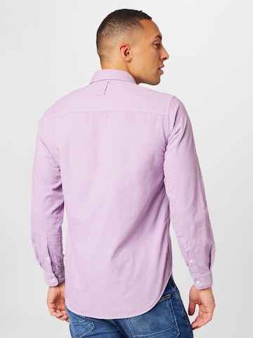 NN07 Regular fit Button Up Shirt 'New Arne' in Purple