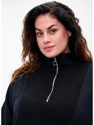 Zizzi Sweatshirt 'Edebra' in Black