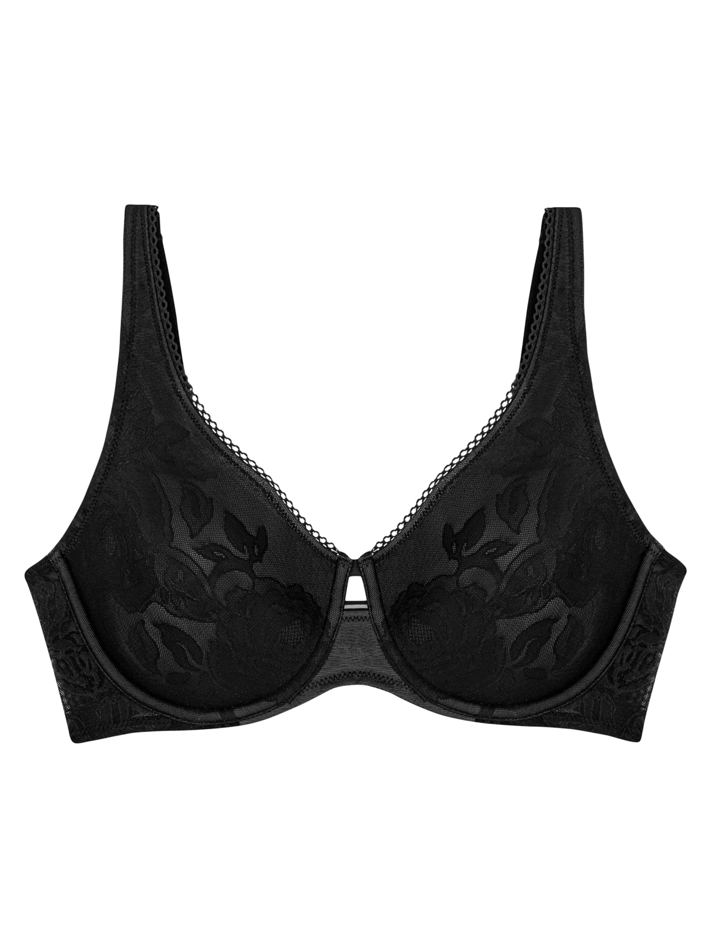 TRIUMPH Minimiser Minimizer 'Wild Rose Sensation' in Black: front