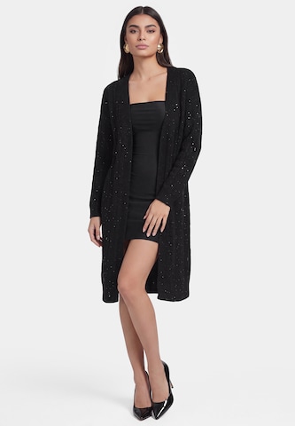 faina Gebreid vest in Zwart